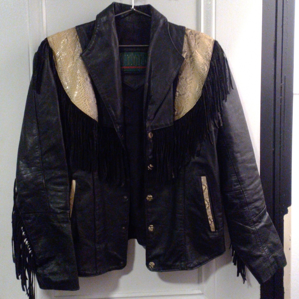 Real snake skin leather jacket size small